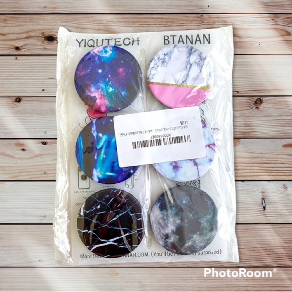 6 Premium Expanding Phone Sockets,Mount Phone Ring With Extra 4 Glue Adhesives
